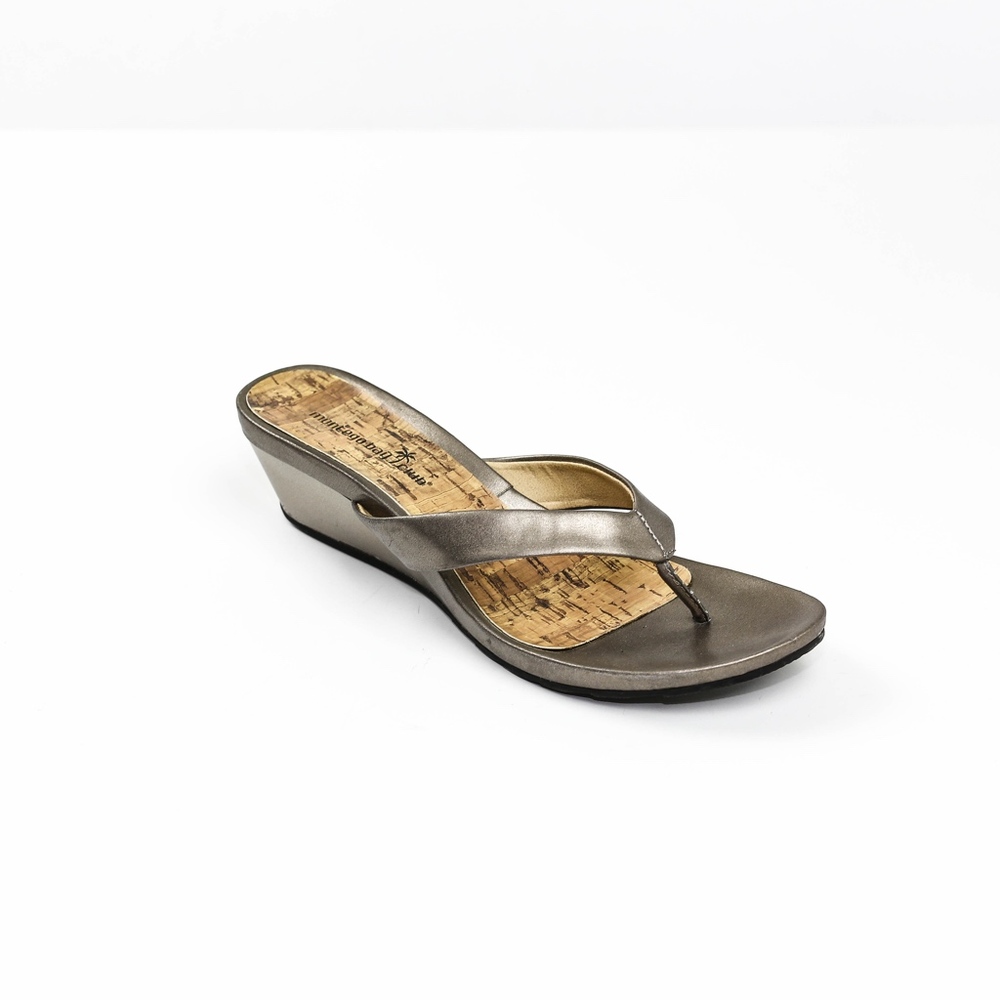 MontegoBay Club Sandal Wedges Bronze Size 8.5 - Picture 2 of 4